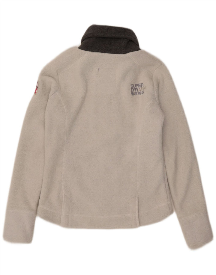Superdry Γυναικείο Fleece Jacket UK 14 Large White Polyester