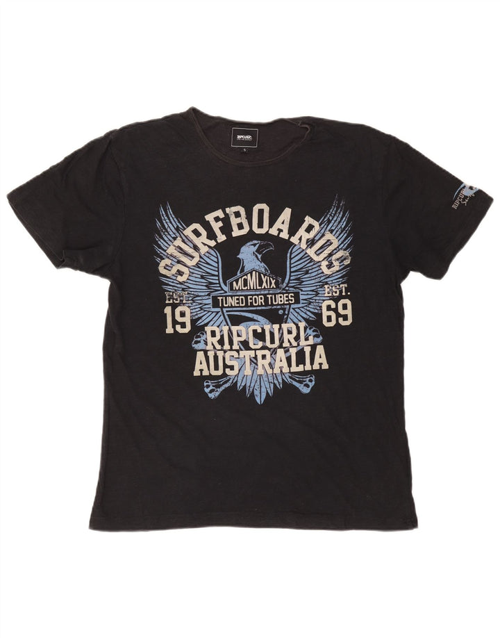 RIP CURL Ανδρικό γραφικό T-Shirt Top Small Black