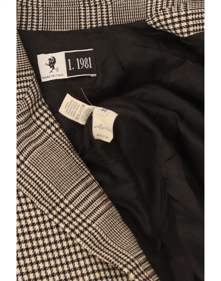 Marly's γυναικείο σακάκι σακάκι 1 κουμπιού IT 44 Medium Beige Houndstooth
