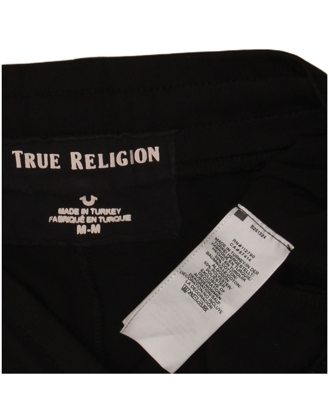 TRUE RELIGION Γυναικεία αθλητική φόρμα Παντελόνι Joggers UK 14 Medium Black