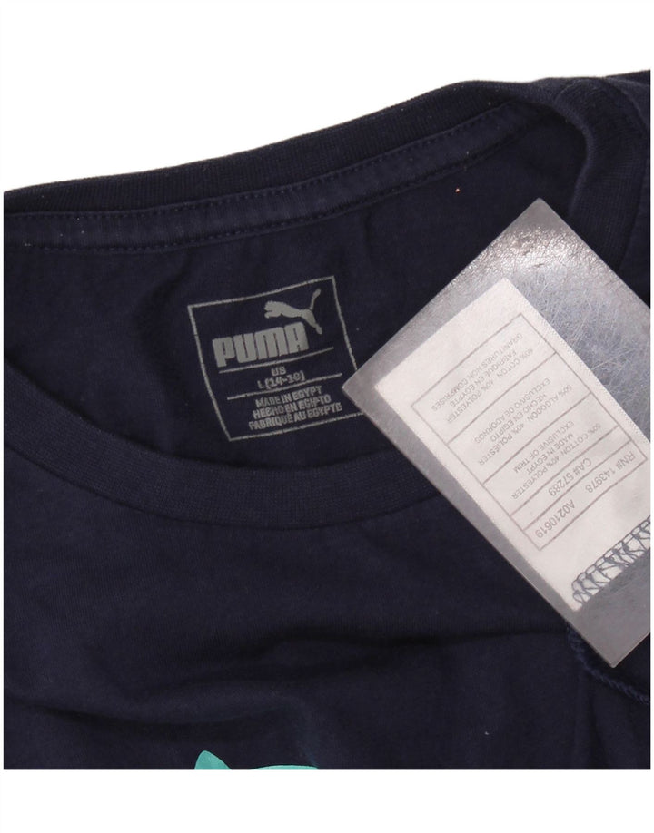 Μπλουζάκι PUMA Boys Graphic T-shirt 14-15 ετών μεγάλο μπλε βαμβακερό