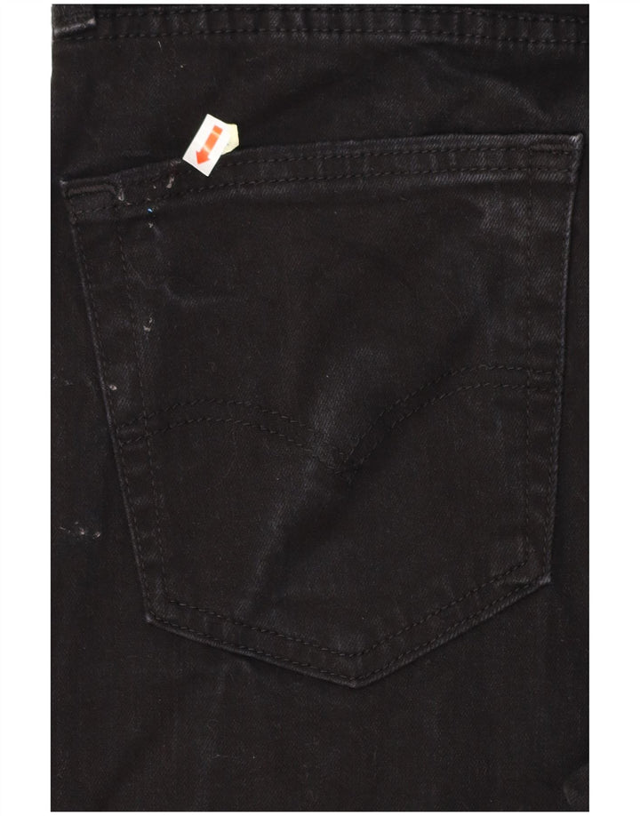 LEVI'S Mens 512 Slim Tapered Jeans W34 L32 Μαύρο βαμβακερό
