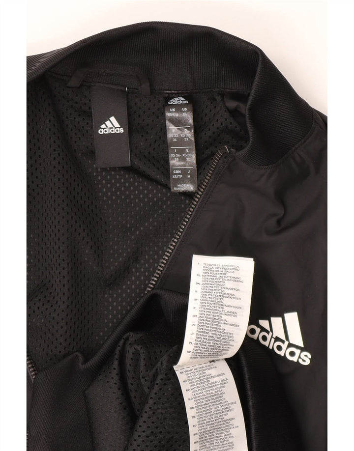 Adidas Γυναικείο Bomber Jacket UK 4/6 XS Μαύρο Πολυεστέρας