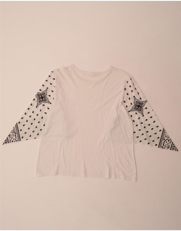 Γυναικεία μπλούζα ZARA Top UK 14 Medium White Paisley