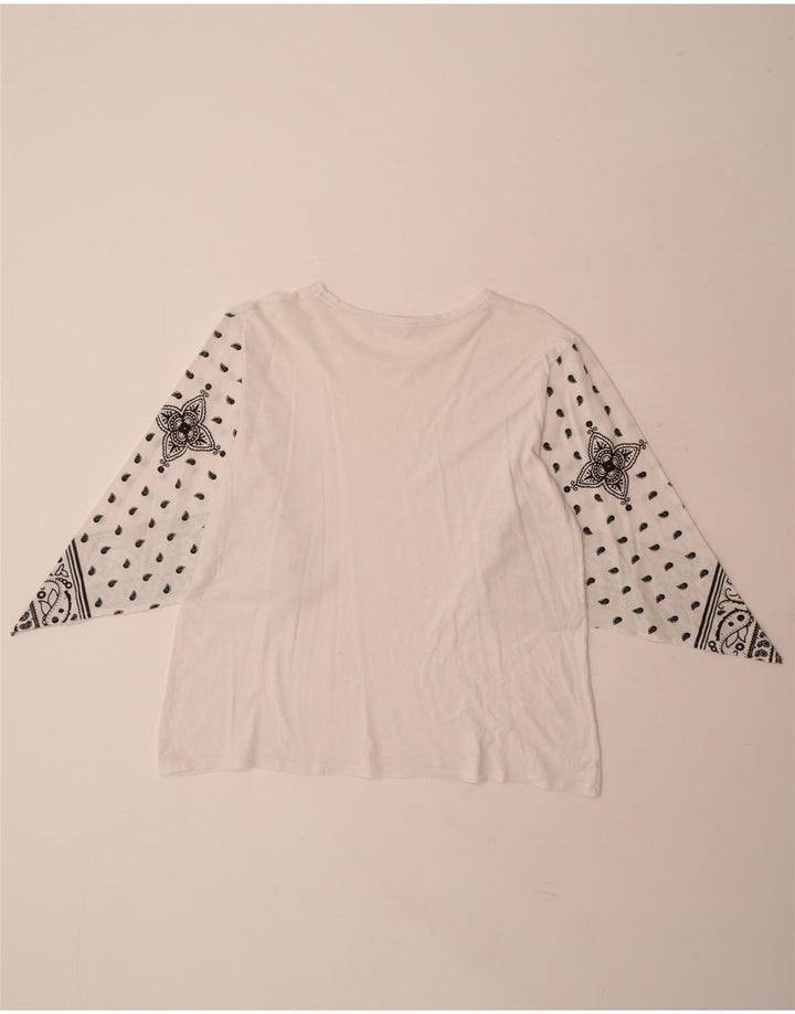 Γυναικεία μπλούζα ZARA Top UK 14 Medium White Paisley