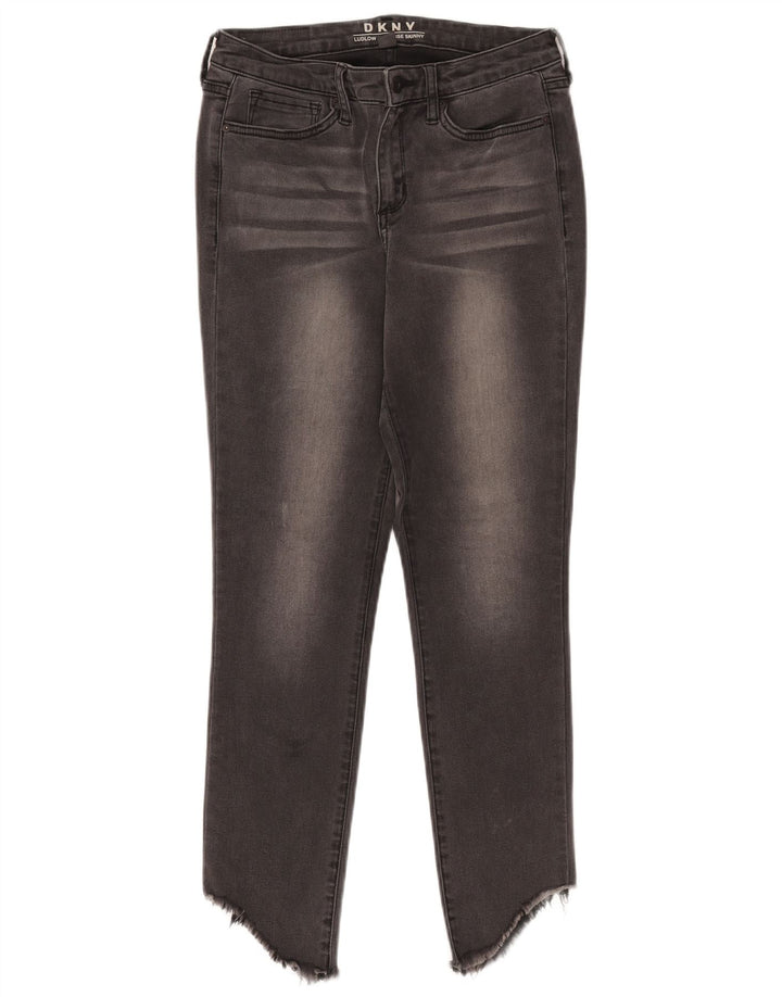 DKNY Γυναικεία Ludlow Ψηλόχρωμα Skinny Jeans W28 L26 Μαύρο βαμβακερό