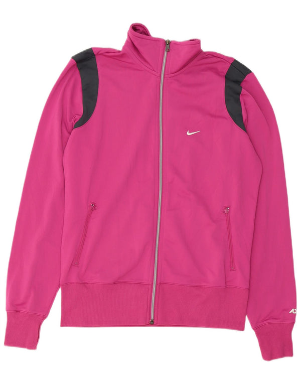 Γυναικεία φόρμα NIKE Top Jacket UK 16 Large Pink Colourblock Polyester