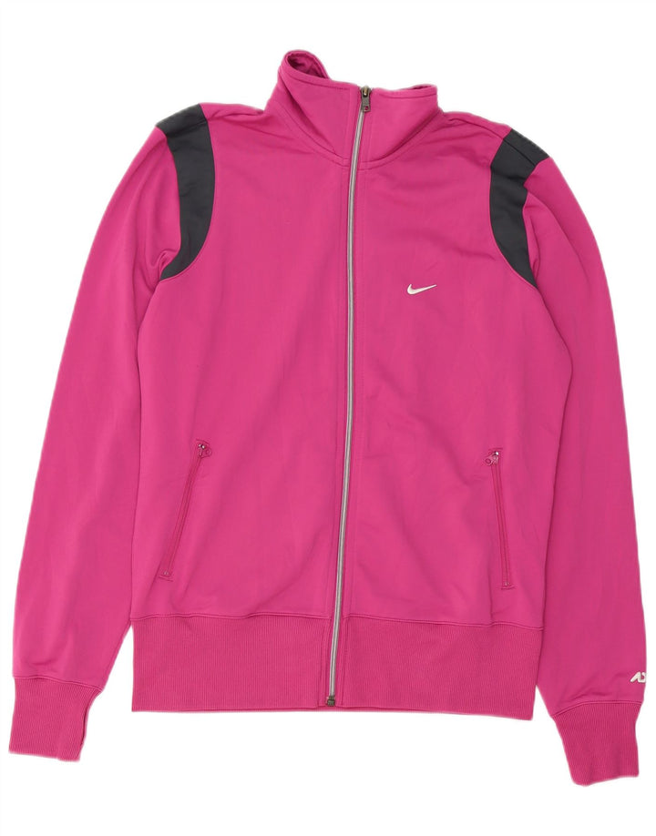 Γυναικεία φόρμα NIKE Top Jacket UK 16 Large Pink Colourblock Polyester