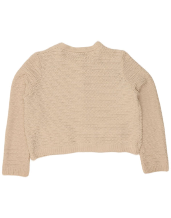 Marks & Spencer Γυναικείο πουλόβερ Crop Cardigan UK 16 Large Off White