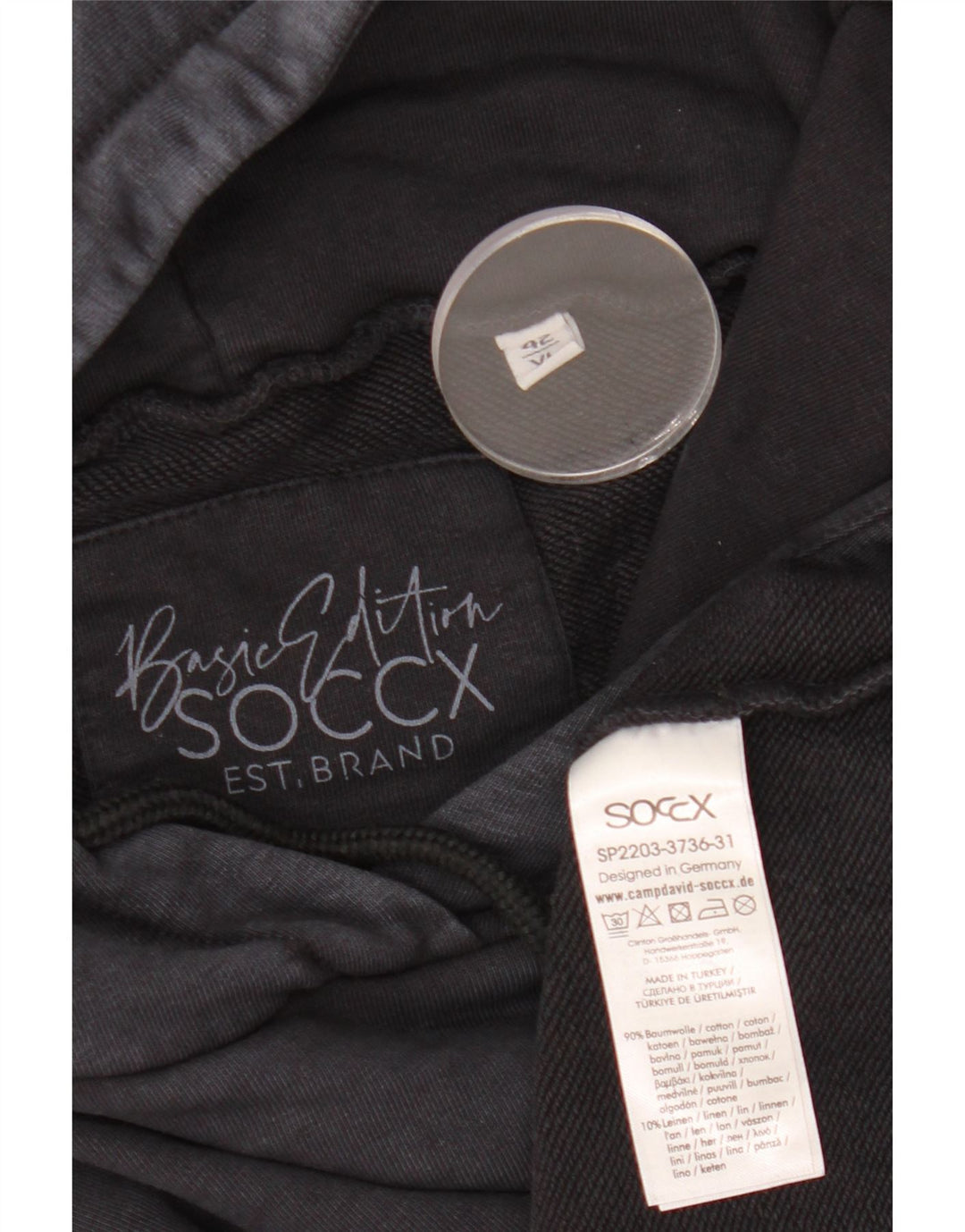 Ανδρικό γραφικό κουκούλα SOCCX UK 42 μεγάλο βαμβακερό