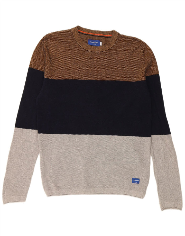 Jack & Jones Ανδρικό πουλόβερ με λαιμόκοψη, μεγάλο πολύχρωμο χρώμα