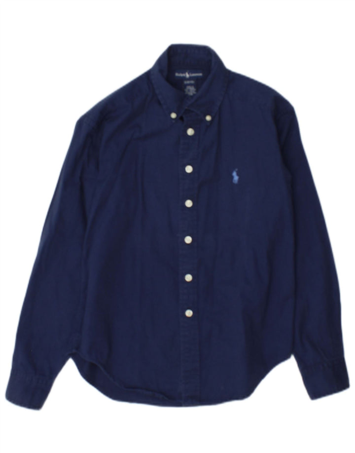 Ralph Lauren Boys πουκάμισο 8-9 ετών Small Navy Blue Cotton
