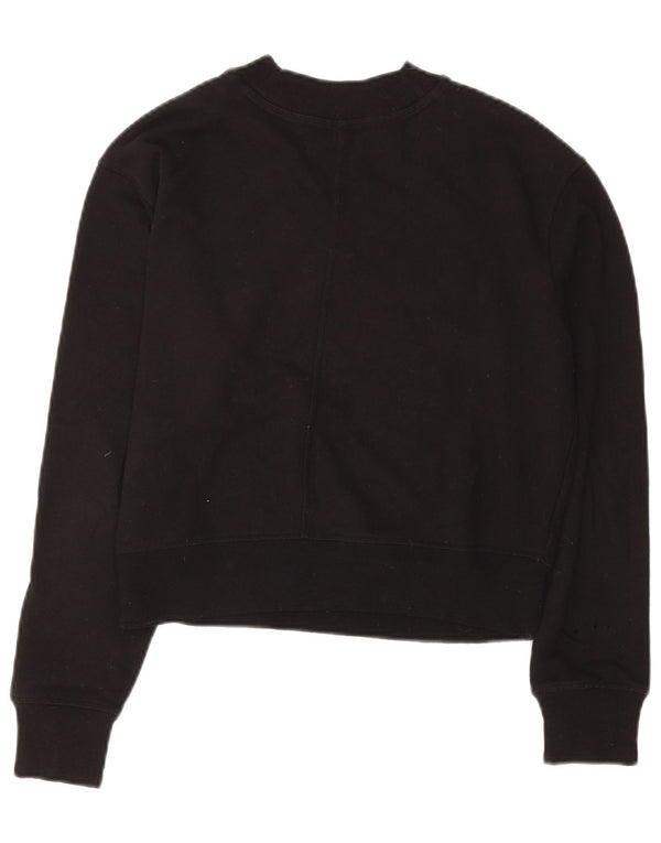 Γυναικεία φούτερ Calvin Klein Crop Graphic Jumper UK 12 Medium Black