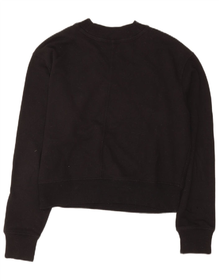 Γυναικεία φούτερ Calvin Klein Crop Graphic Jumper UK 12 Medium Black