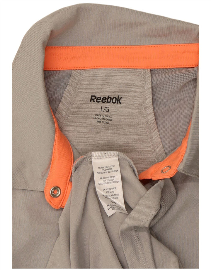Γυναικείο αμάνικο μπλουζάκι πόλο REEBOK UK 14 Large Grey Polyester