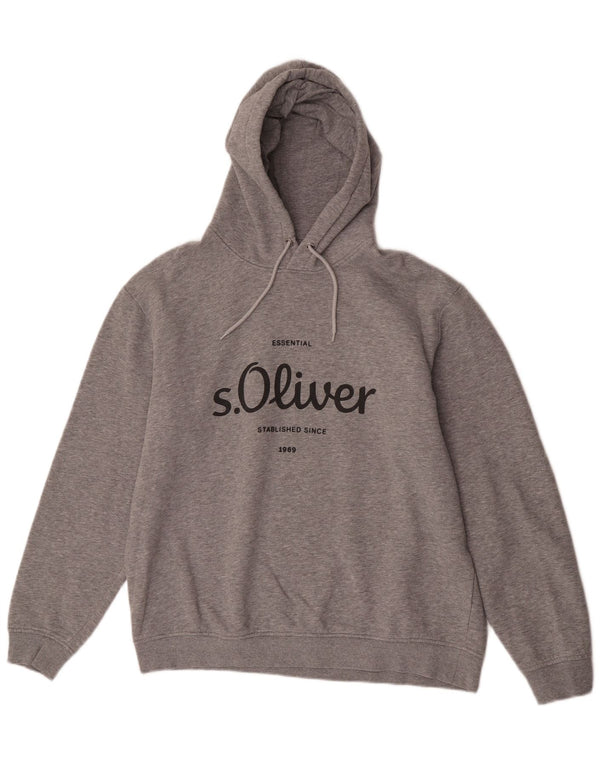 Ανδρικό S.Oliver Graphic Hoodie Jumper XL Γκρι βαμβακερό