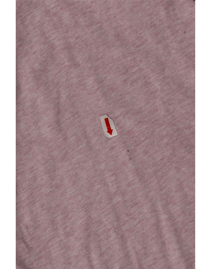 Superdry Γυναικείο T-Shirt Top UK 16 μεγάλο ροζ βαμβακερό