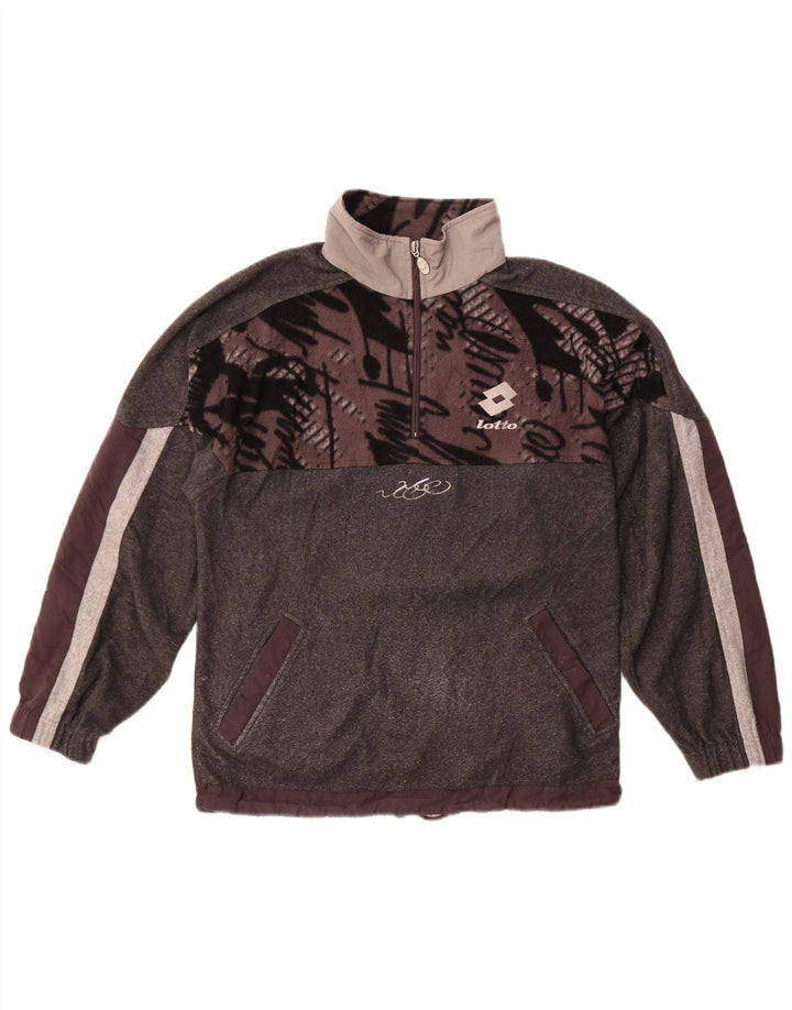 Lotto Ανδρικό φερμουάρ με λαιμόκοψη Fleece Jumper με μεσαίο γκρι χρώμα