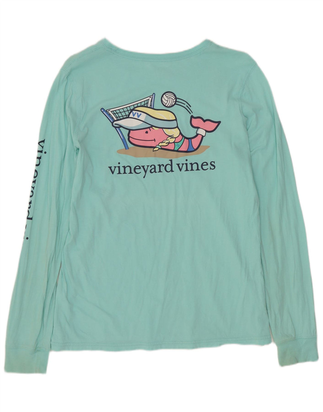 Vineyard Vines Γυναικείο τοπ μακρυμάνικο UK 14 μεσαίο μπλε βαμβακερό