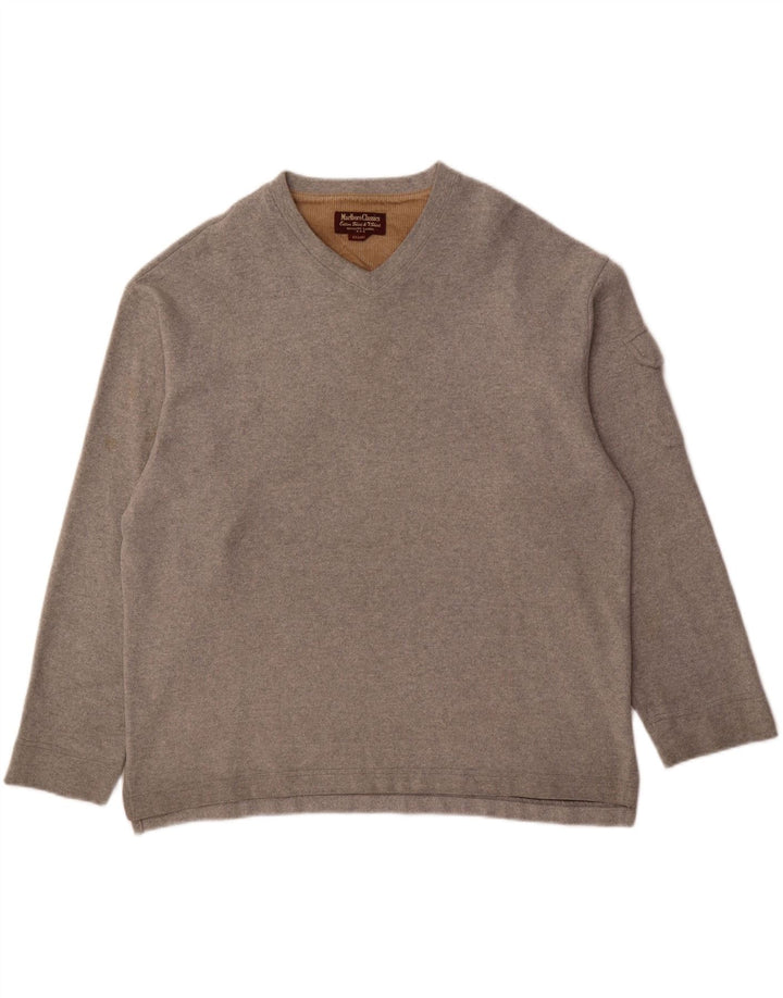MARLBORO CLASSICS Mens Sweatshirt Jumper 2XL Grey Cotton Vintage Marlboro Classics and Second-Hand Marlboro Classics from Messina Hembry 