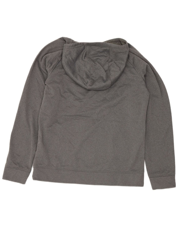 The North Face Boys Graphic Hoodie Jumper 14-15 Years XL Grey Polyester