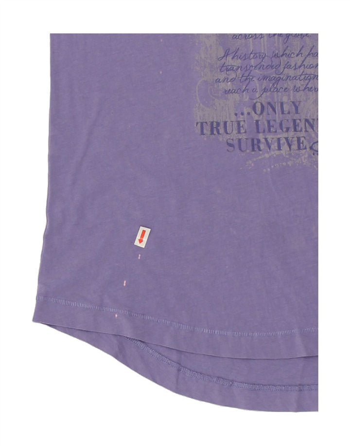 CHAMPION Womens Heritage Fit Graphic T-Shirt Top Medium Purple Cotton | Vintage Champion | Thrift | Second-Hand Champion | Used Clothing | Messina Hembry 