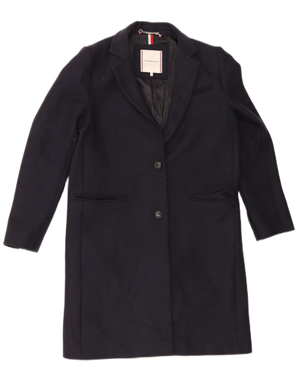 Tommy Hilfiger Γυναικείο Πανωφόρι US 8 Μαλλί μεσαίου Navy Blue