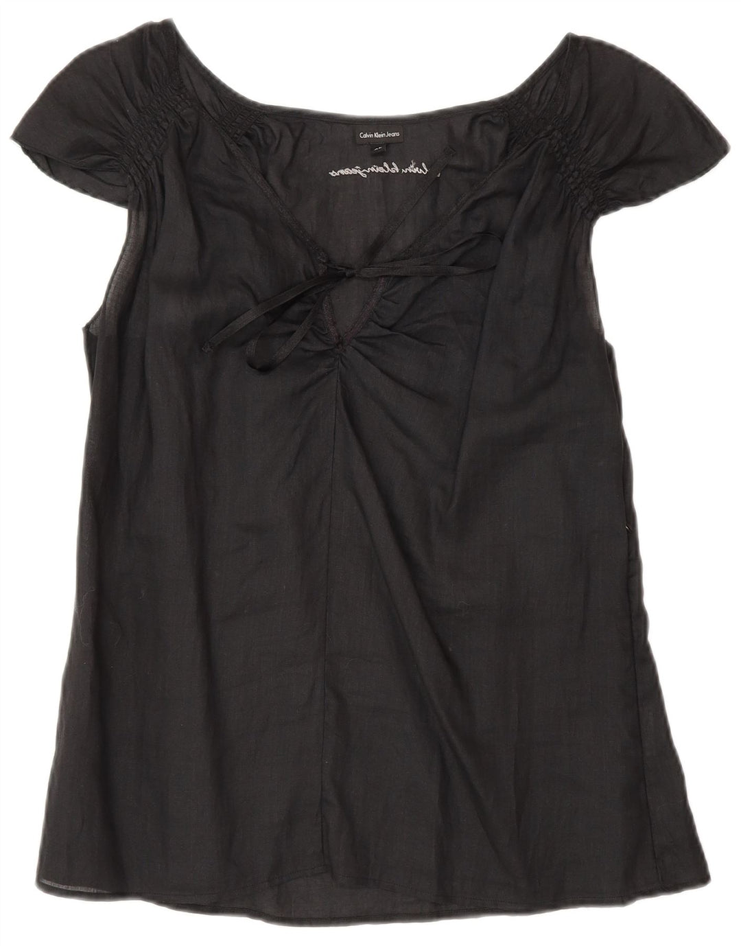 Calvin Klein Jeans Γυναικεία Μπλούζα Τοπ UK 18 XL Μαύρο