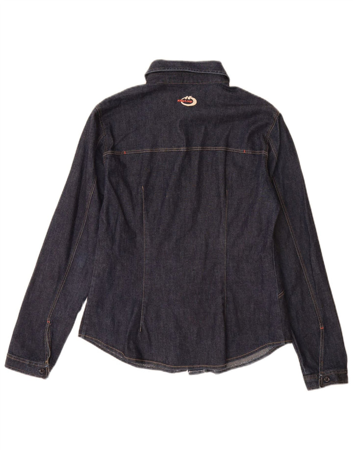 Killer Loop Γυναικείο τζιν πουκάμισο UK 8 Small Navy Blue