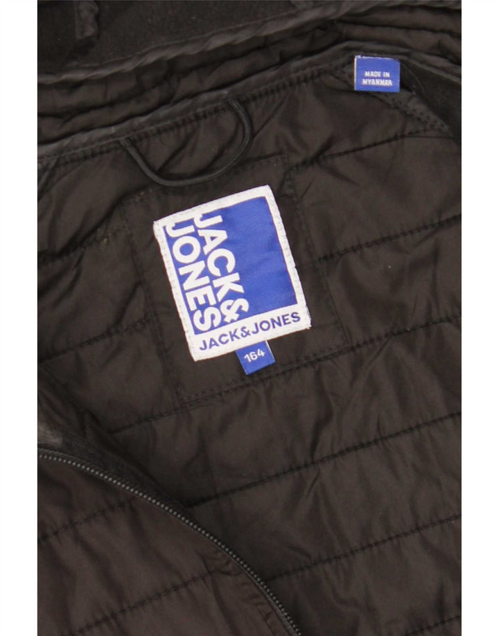 Jack & Jones Boys Hooded Bomber Jacket 13-14 Years Black