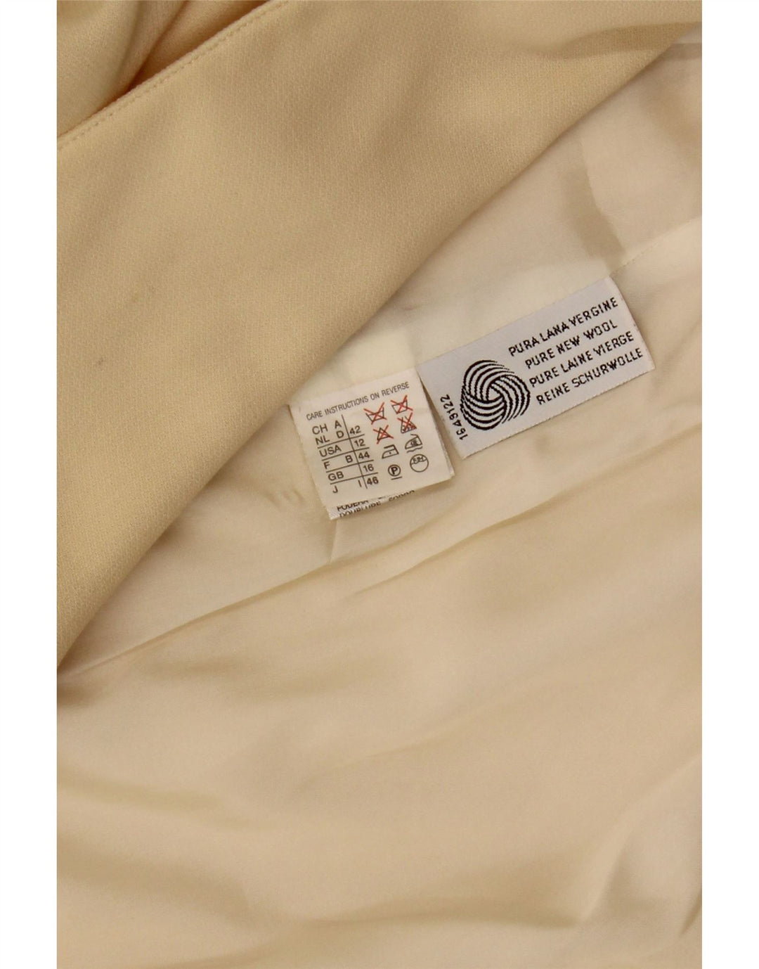 MARELLA Γυναικείο σακάκι με διπλό στήθος UK 16 μεγάλο κίτρινο μαλλί