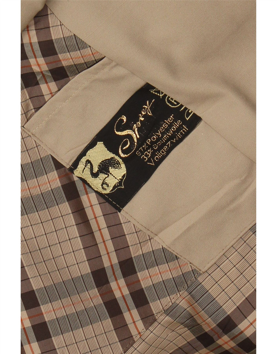 VINTAGE Ανδρική καμπαρντίνα UK 40 Large Beige Polyester