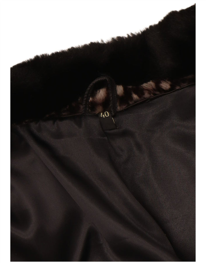 Γυναικείο παλτό VINTAGE από ψεύτικη γούνα EU 40 Μεσαίο Καφέ Γεωμετρικό