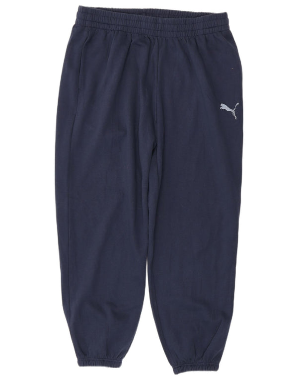 PUMA Womens Tracksuit Trousers Joggers UK 18 XL Navy Blue Cotton