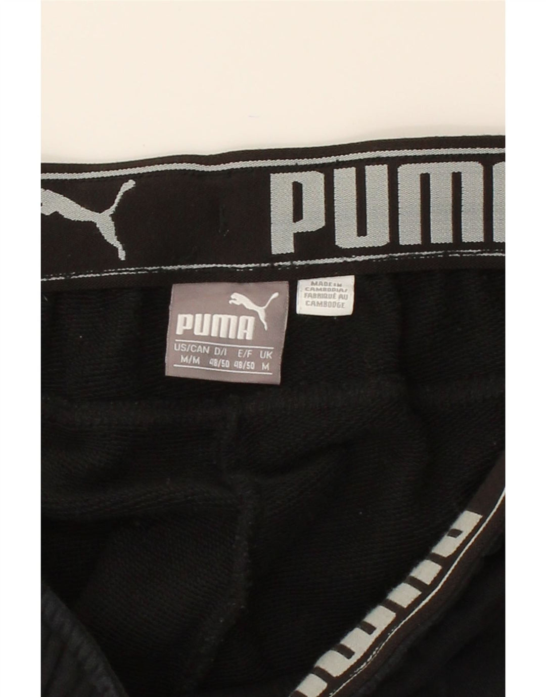 PUMA Mens Tracksuit Trousers Joggers Medium Black Vintage Puma and Second-Hand Puma from Messina Hembry 