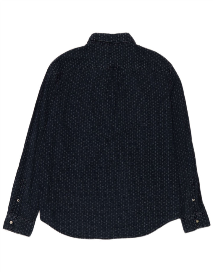 Ανδρικό πουκάμισο American Eagle Classic Fit Μεγάλο μπλε ναυτικό βαμβακερό στίγμα