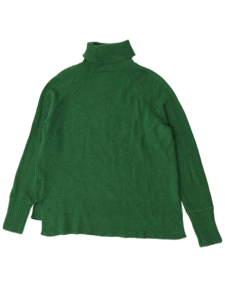 J. Crew Γυναικείο πουλόβερ υπερμεγέθη με ρολό λαιμόκοψη UK 10 Small Green Nylon
