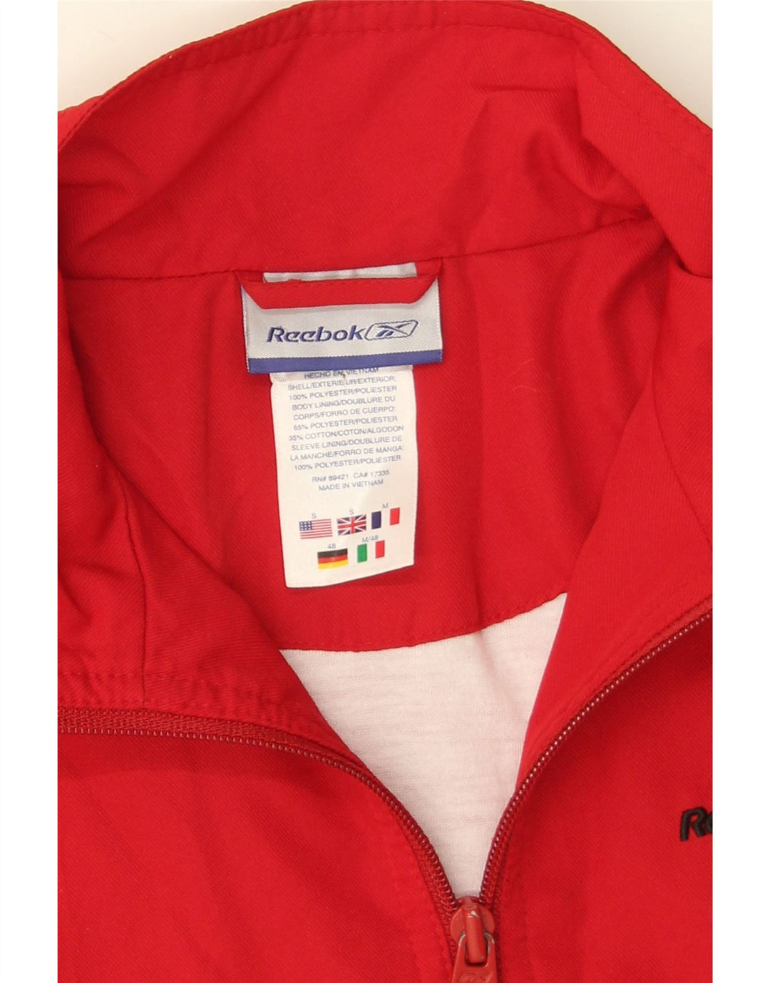 Ανδρική φόρμα Reebok Top Jacket Μικρό κόκκινο πολυεστέρα