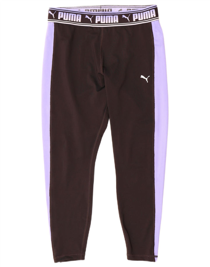 Γυναικεία γραφικά κολάν Puma UK 16 Large Black Colourblock Polyester