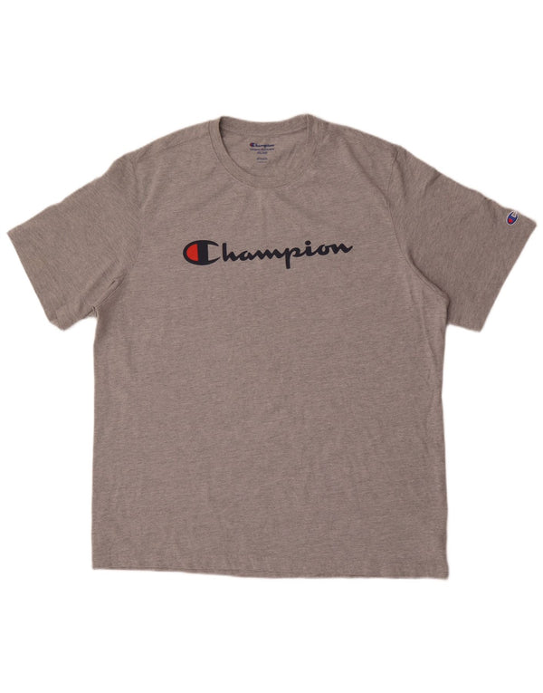 Champion Ανδρικό γραφικό T-Shirt Top 2XL Γκρι βαμβακερό