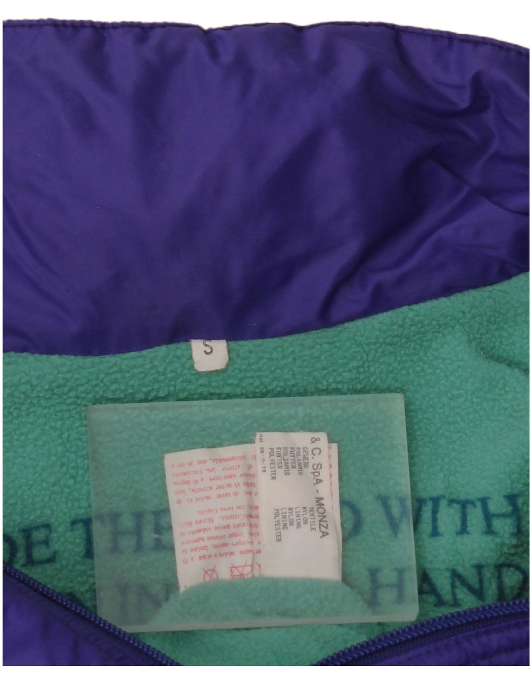 VINTAGE Ανδρικό μπουφάν με κουκούλα Anorak UK 36 Small Purple