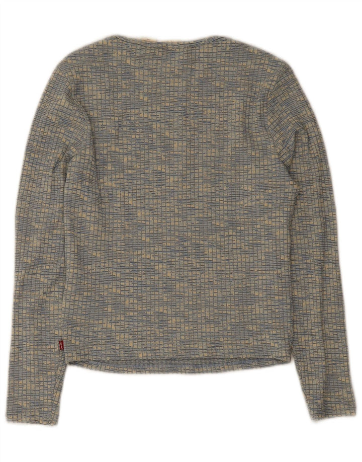 Γυναικείο μπλουζάκι Levi's μακρυμάνικο UK 14 Μεγάλος πολυεστέρας με μπλε φλύκταινες