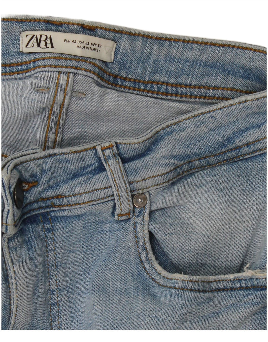 Zara Ανδρικό Cropped Jeans EU 42 Large W32 L25 Blue