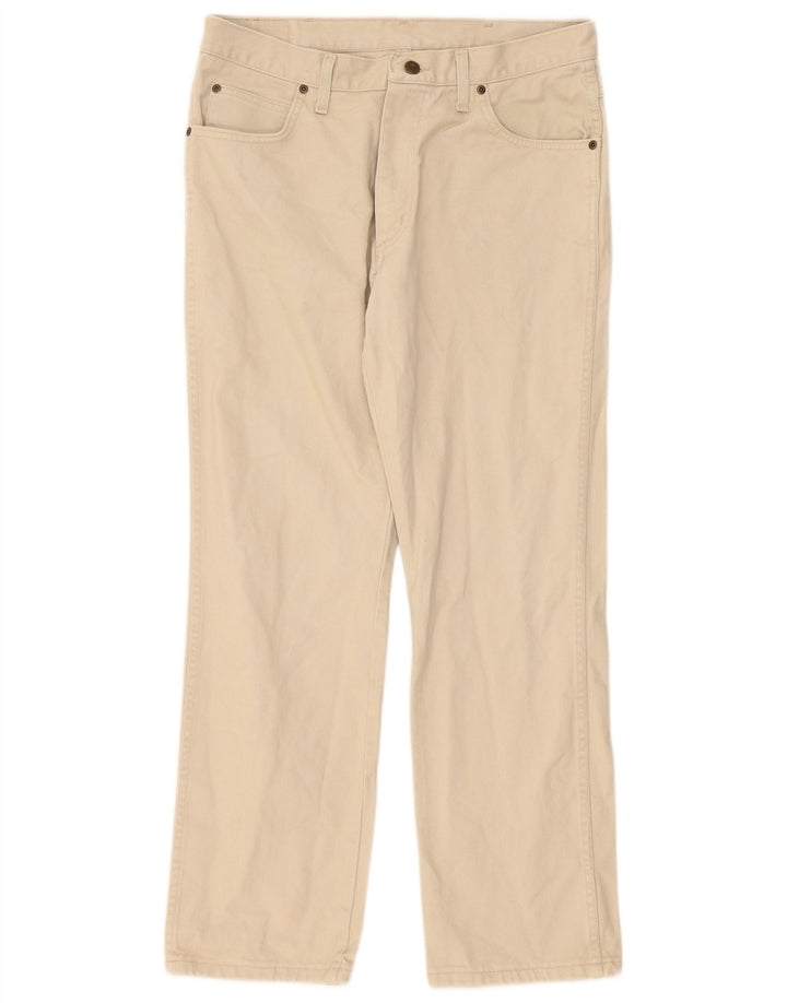 Ανδρικό τζιν ίσιο Wrangler W34 L30 Μπεζ βαμβακερό