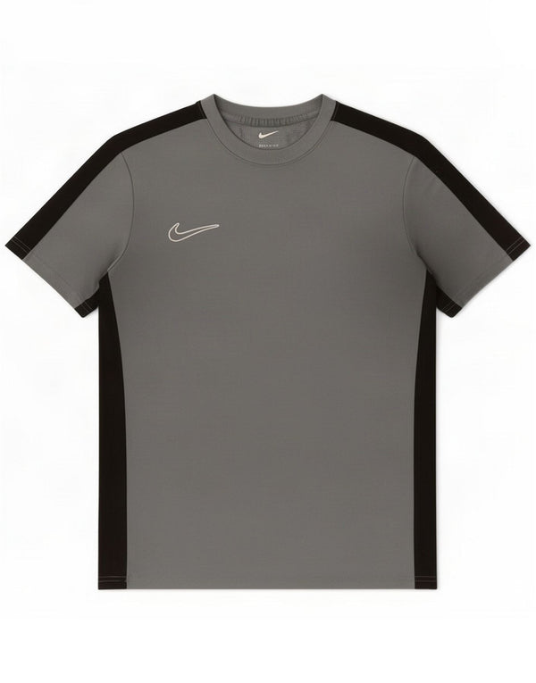 Nike Mens Dri Fit Slim T-Shirt Top Medium Grey Colourblock Polyester