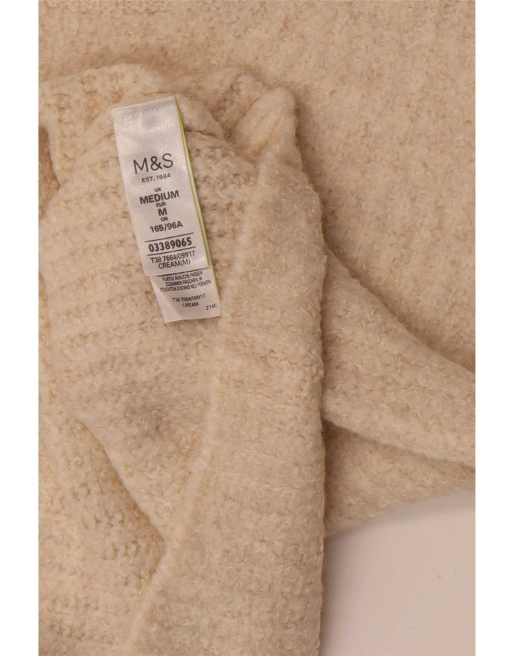 Marks & Spencer Γυναικείο πουλόβερ με λαιμόκοψη UK 14 Ακρυλικό μεσαίο μπεζ