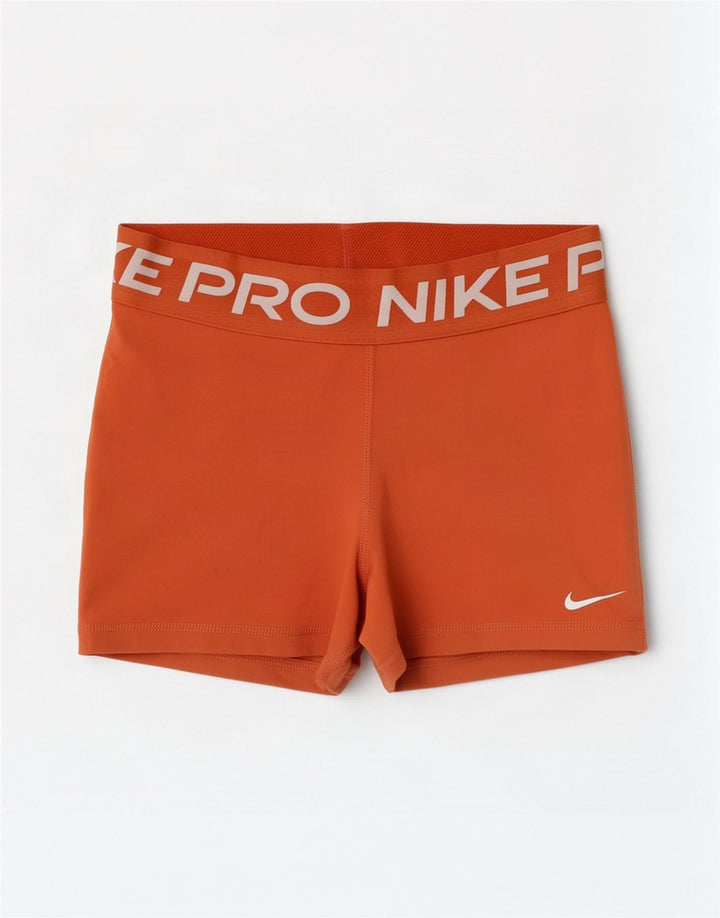 Γυναικεία γραφικά αθλητικά σορτς Nike Dri Fit UK 8 Small πορτοκαλί πολυεστέρας