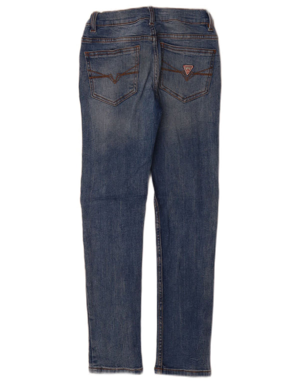 Guess Girls Distressed Skinny Jeans 7-8 ετών W22 L25 Blue
