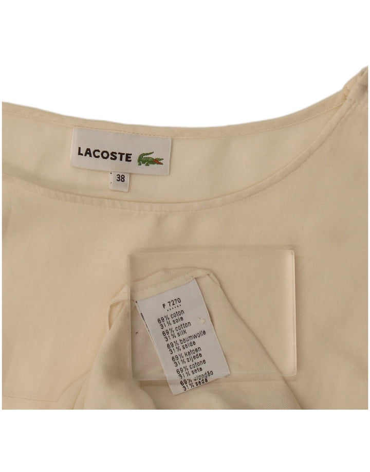 Lacoste Γυναικεία Μπλούζα με μανίκια 3/4 Top Size 38 Βαμβακερό μεσαίο υπόλευκο