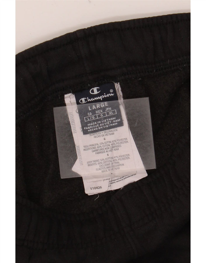 Ανδρική αθλητική φόρμα CHAMPION Παντελόνι μεγάλο μαύρο βαμβακερό